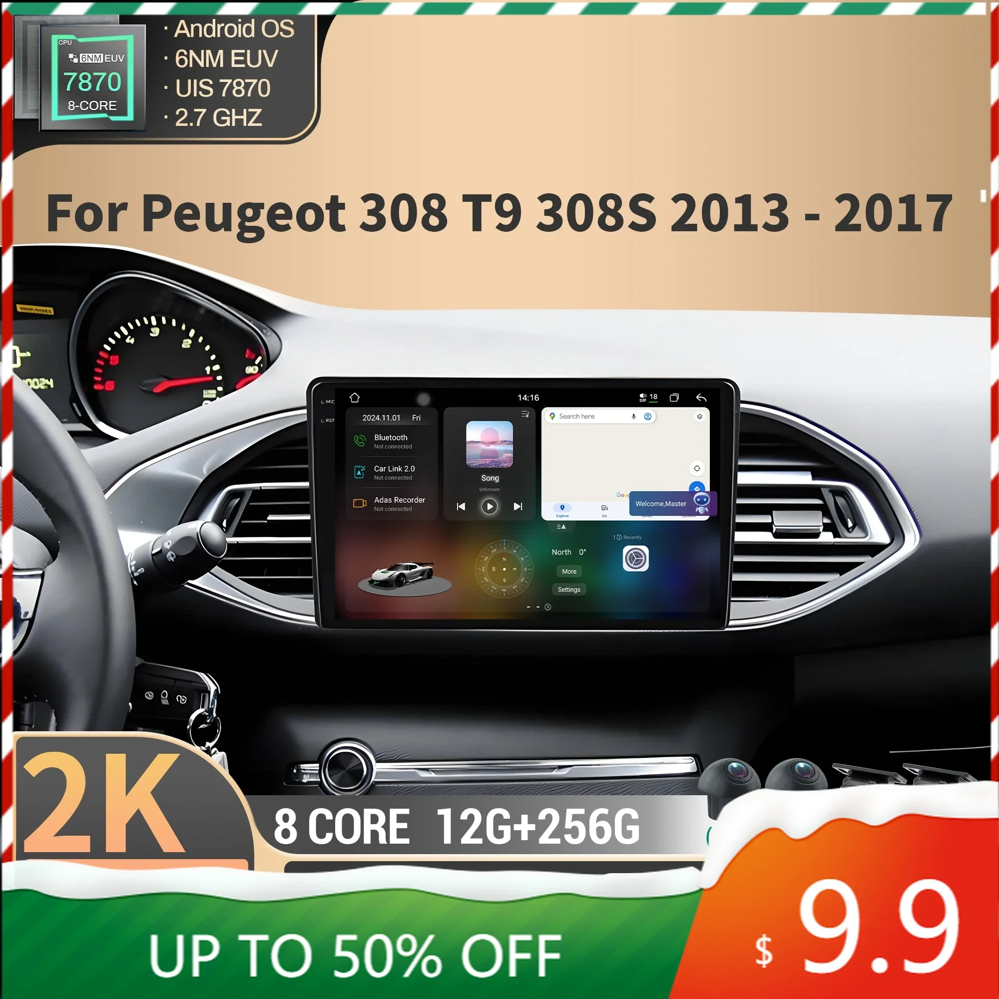 Для Peugeot 308 T9 308S 2013 2014 2015-2017 Android автомобильный радиоприемник мультимедийный беспроводной Carplay навигация GPS процессор 7870 2K QLED экран
Для Peugeot 308 T9 308S 2013 2014 2015-2017 Android автомобильный радиоприемник мультимедийный беспроводной Carplay навигация GPS процессор 7870 2K QLED экран