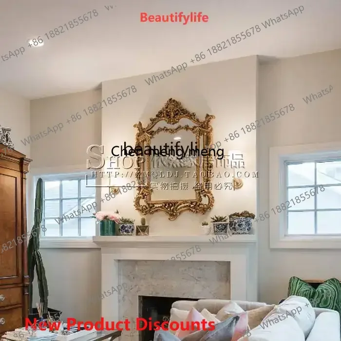 xx1Gold carved bathroom vanity table mirror bathroom bathroom wall hanging porch decorative mirror
xx1Gold carved bathroom vanity table mirror bathroom bathroom wall hanging porch decorative mirror