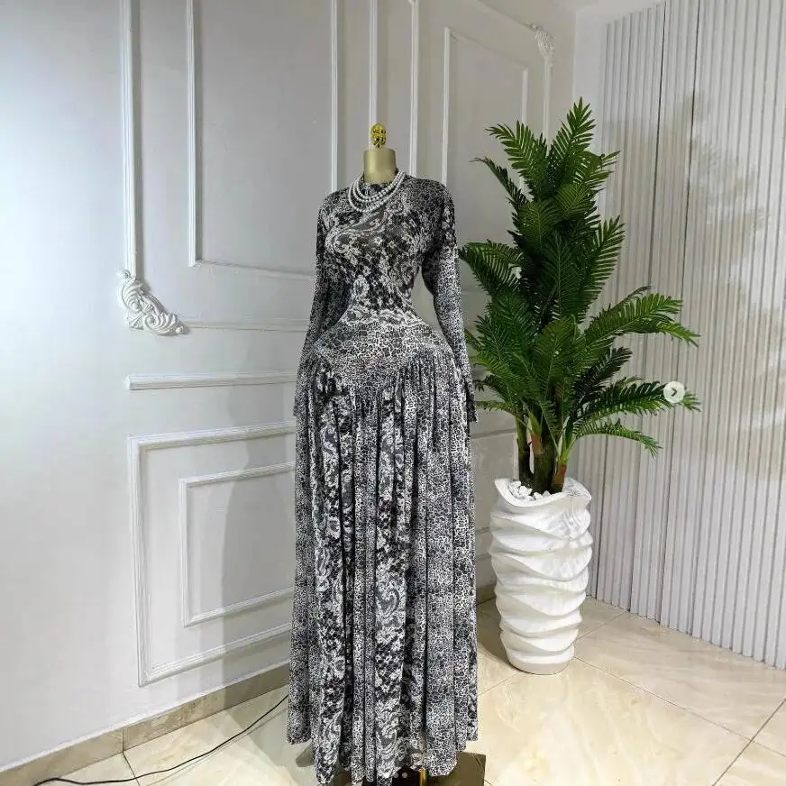 2026 Autumn New Fashionable Slim Fit Round Neck Pleated Long Sleeve Printed Long Dress Summer Dress Robe Vestido Women Elegant
2026 Autumn New Fashionable Slim Fit Round Neck Pleated Long Sleeve Printed Long Dress Summer Dress Robe Vestido Women Elegant