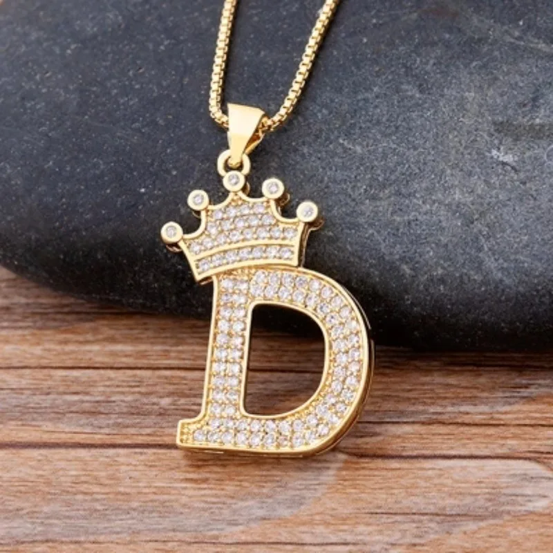 Luxury Copper Zircon A-Z Crown Letter Pendant Necklace Hip-hop Style Fashionable Men's and Women's First Letter Jewelry Gifts
Luxury Copper Zircon A-Z Crown Letter Pendant Necklace Hip-hop Style Fashionable Men's and Women's First Letter Jewelry Gifts