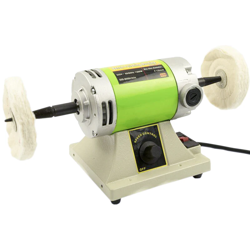BG-3118D 1300W Variable Speed Mini Bench Grinder Buffing Cutting Polishing Multifunction Tool for Jewelry Stone Wood Working
BG-3118D 1300W Variable Speed Mini Bench Grinder Buffing Cutting Polishing Multifunction Tool for Jewelry Stone Wood Working