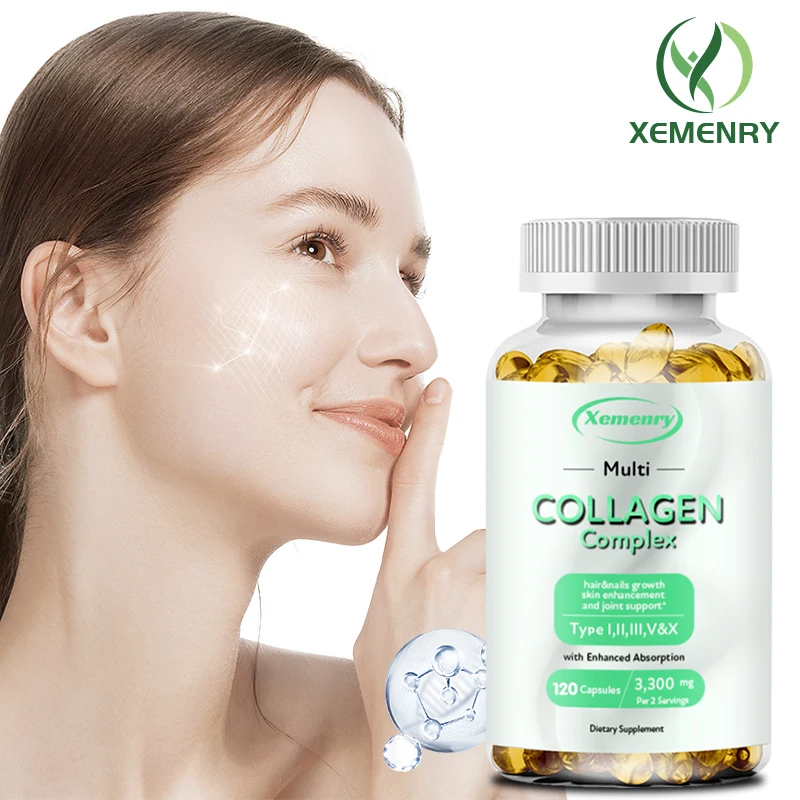 Collagen Complex Capsules - Skin Care Product Booster Anti Aging Whitening Skin Nail and Hair Care Supplement
Collagen Complex Capsules - Skin Care Product Booster Anti Aging Whitening Skin Nail and Hair Care Supplement