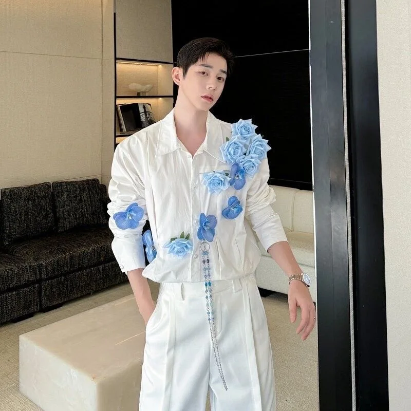 Gentleman Jacquard 3D Flower Tops Shirts Male Luxury Elegant Senior Blouse Men Dinner Banquet Party Club Date Festival Tops
Gentleman Jacquard 3D Flower Tops Shirts Male Luxury Elegant Senior Blouse Men Dinner Banquet Party Club Date Festival Tops