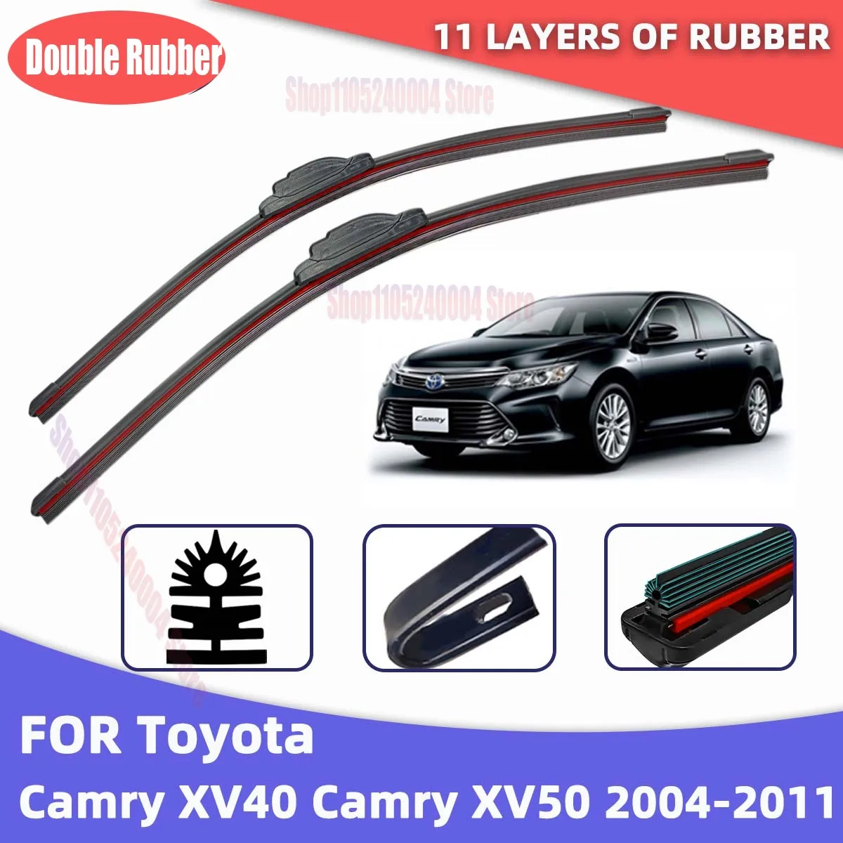 Leven layer Strip Front Windshield Wiper Blades 2025 Latest Model For Toyota Camry XV40 XV50 2006-2017 2013
Leven layer Strip Front Windshield Wiper Blades 2025 Latest Model For Toyota Camry XV40 XV50 2006-2017 2013