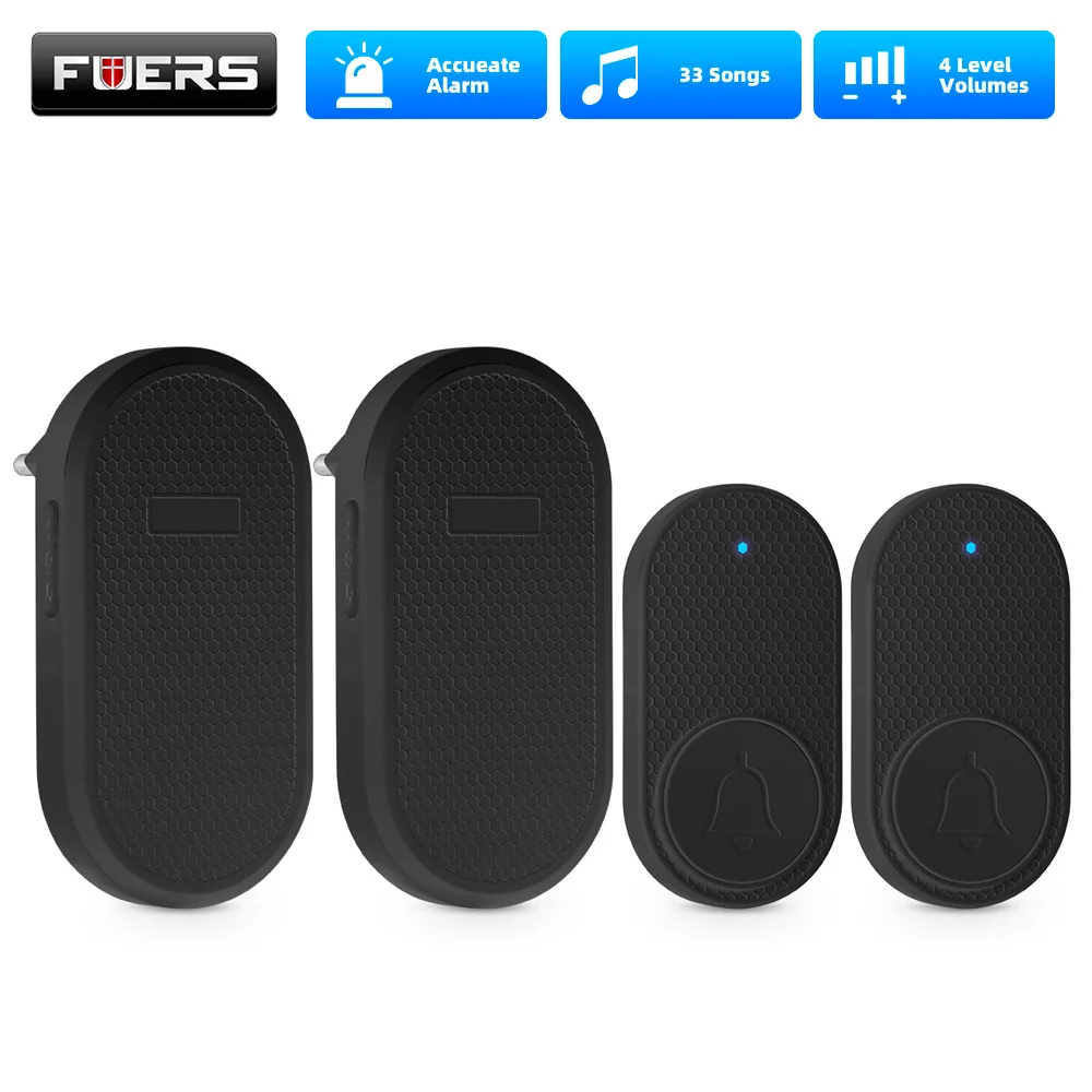 Wireless Doorbell Waterproof Welcome Chime Home Door Bell Intelligent 32 Songs Smart Melodies Alarm With Battery-Fuers M558
Wireless Doorbell Waterproof Welcome Chime Home Door Bell Intelligent 32 Songs Smart Melodies Alarm With Battery-Fuers M558
