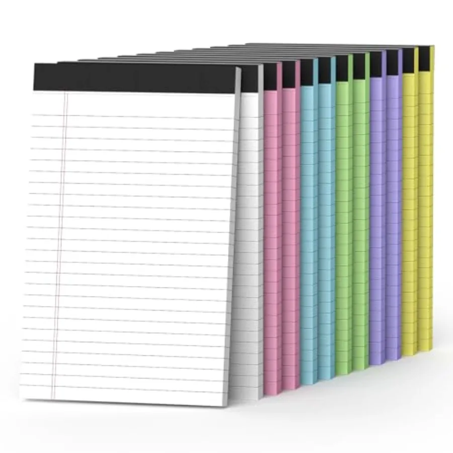 12 Pack Colored Note Pads"" Legal Pads College Ruled Led Paper with Micro-Perforated Writg Notebook 30 Sheets per Pad 360 Total
12 Pack Colored Note Pads"" Legal Pads College Ruled Led Paper with Micro-Perforated Writg Notebook 30 Sheets per Pad 360 Total