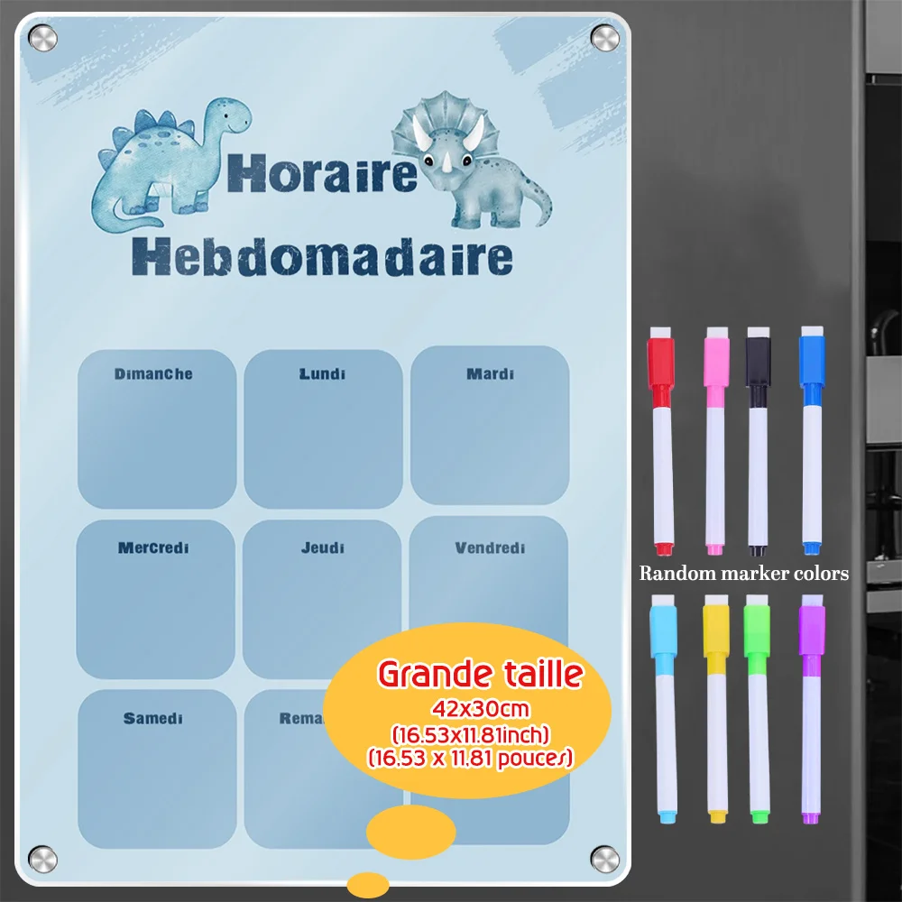 Magnetic Weekly Planner, 16.5" X 11.8", Fridge-Mountable, Perfect for Weekly Life Planning and Important Reminders
Magnetic Weekly Planner, 16.5" X 11.8", Fridge-Mountable, Perfect for Weekly Life Planning and Important Reminders