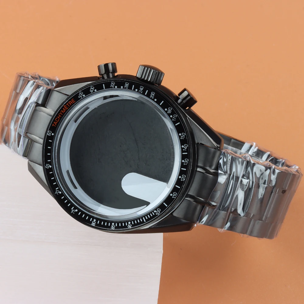 Black Fit Quartz VK63 Watch Case Stainless Steel Bracelet Case For Seiko VK63 VK64 Movement Chronograph VK63 Watch Accessories
Black Fit Quartz VK63 Watch Case Stainless Steel Bracelet Case For Seiko VK63 VK64 Movement Chronograph VK63 Watch Accessories