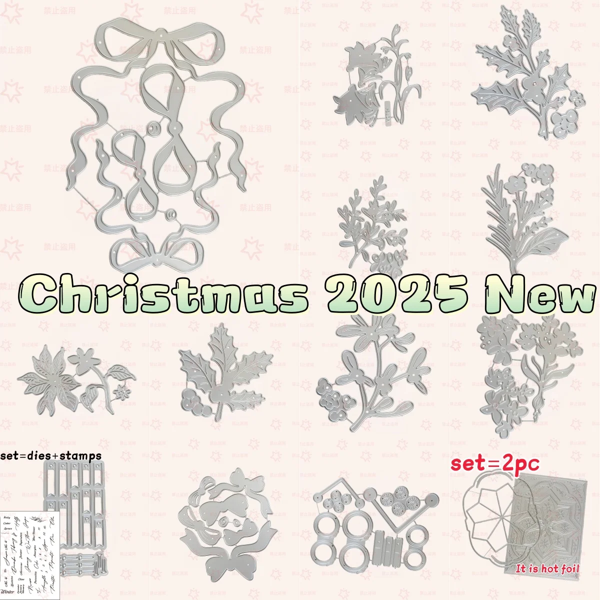 Christmas 2025 New Snowflake Wax Flower Winter Bow Metal Cutting Dies Clear Stamps Stencil Hot Foil For DIY Scrapbook Embossed
Christmas 2025 New Snowflake Wax Flower Winter Bow Metal Cutting Dies Clear Stamps Stencil Hot Foil For DIY Scrapbook Embossed