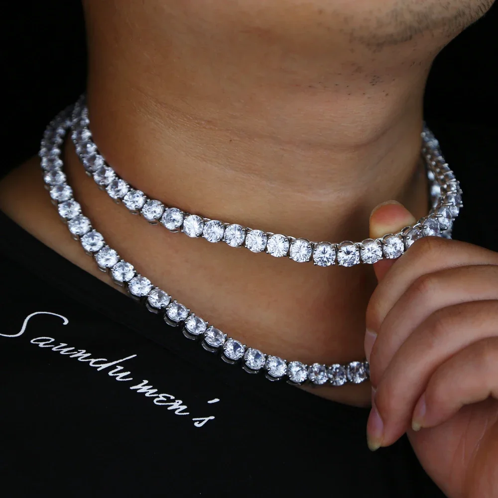 8MM 5A Cz Stone Paved Tennis Chain Necklace Iced Out Men Hip Hop Jewelry With Silver Color Heavy Long Men Necklace
8MM 5A Cz Stone Paved Tennis Chain Necklace Iced Out Men Hip Hop Jewelry With Silver Color Heavy Long Men Necklace
