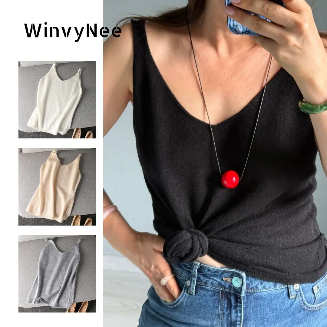 WinvyNee Autumn Women's Clothing 100% Wool V Neck Tank Tops Vests Wool Knitted Tops Solid Warm Soft Vests Inner Wear C1003013D
WinvyNee Autumn Women's Clothing 100% Wool V Neck Tank Tops Vests Wool Knitted Tops Solid Warm Soft Vests Inner Wear C1003013D