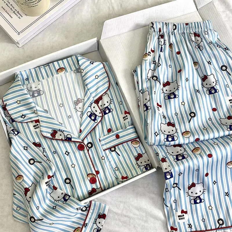 Hello Kitty Pajamas Set Kawaii Sanrio Cartoon Cinnamoroll Spring Long-Sleeved Trousers Anime Pochacco Cute Girl Thin Home Wear
Hello Kitty Pajamas Set Kawaii Sanrio Cartoon Cinnamoroll Spring Long-Sleeved Trousers Anime Pochacco Cute Girl Thin Home Wear