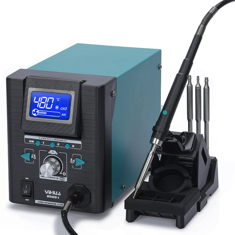 Yihua 8509-I Precision Hot Air Recycling Station LCD Digital Display Welding Station Hot Air Gun BGA PCB IC Recycling Station
Yihua 8509-I Precision Hot Air Recycling Station LCD Digital Display Welding Station Hot Air Gun BGA PCB IC Recycling Station