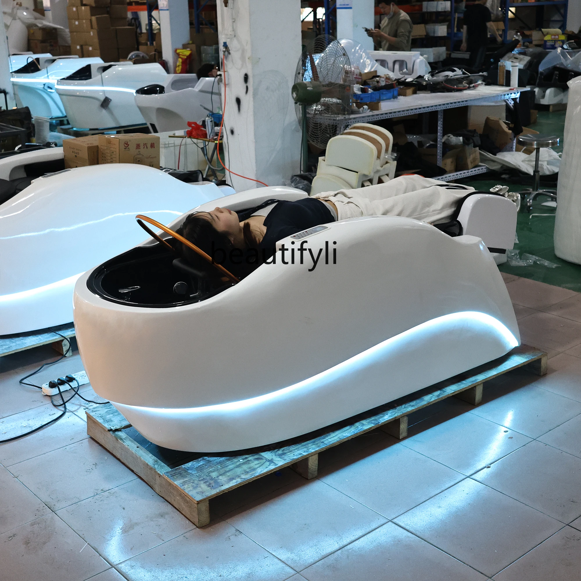 Intelligent shampoo bed Barber shop hair treatment Fumigation water circulation Automatic massage shampoo bed
Intelligent shampoo bed Barber shop hair treatment Fumigation water circulation Automatic massage shampoo bed