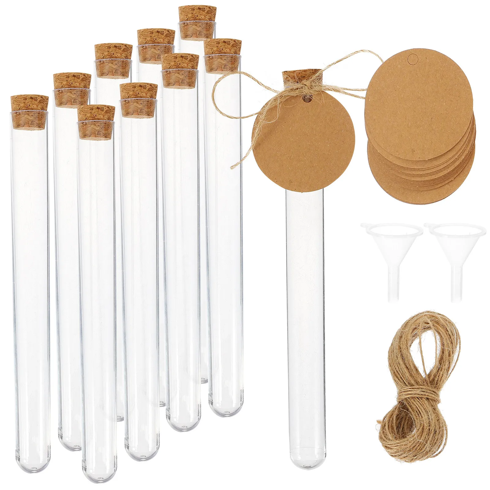 1Set Transparent Test Tube Kit High Quality Smooth Surface Easy Clean Clear Test Tubes with Cork Stoppers for DIY Gifts Lab Use
1Set Transparent Test Tube Kit High Quality Smooth Surface Easy Clean Clear Test Tubes with Cork Stoppers for DIY Gifts Lab Use