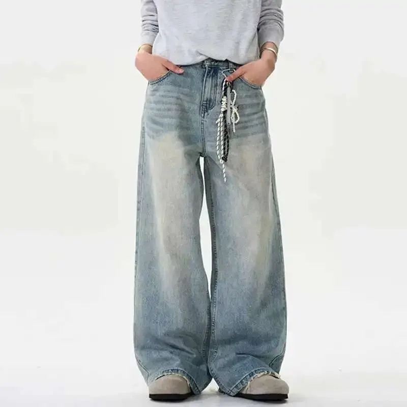 Distressed Jeans Solid Color Washing Summer Men Trousers Loose Wide Leg Casual Pants
Distressed Jeans Solid Color Washing Summer Men Trousers Loose Wide Leg Casual Pants