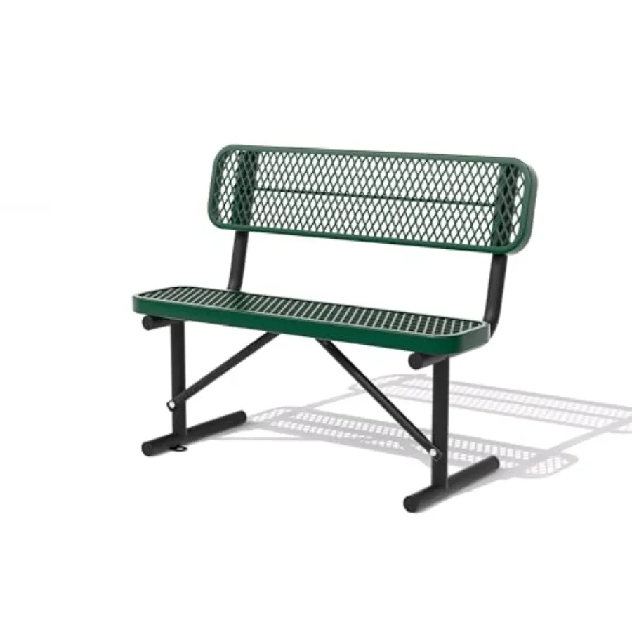 Outdoor park bench for malls parks patios decks: heavy-duty metal frame black finish weather-resistant with backrest and portab
Outdoor park bench for malls parks patios decks: heavy-duty metal frame black finish weather-resistant with backrest and portab