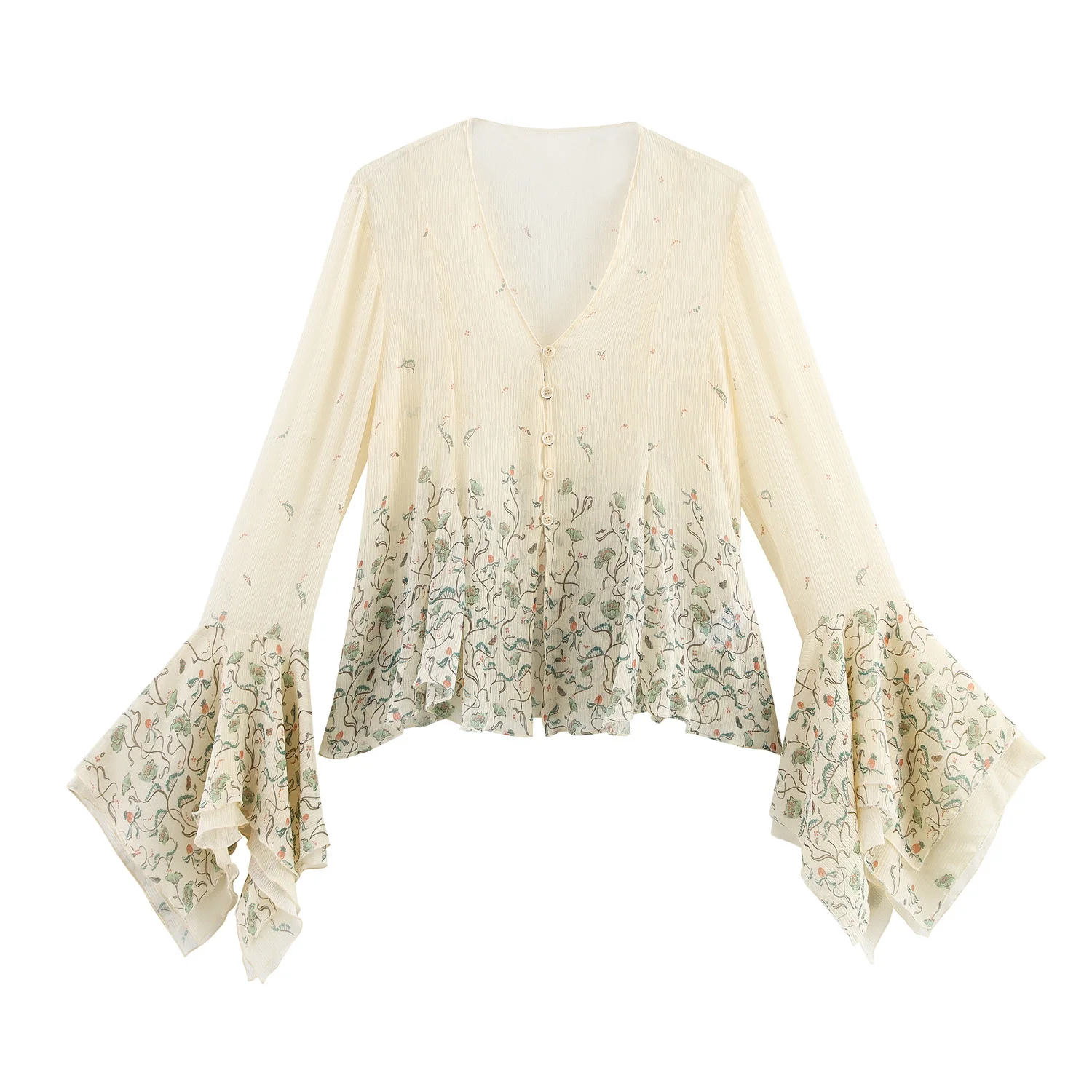 Korejepo 2025 New Women Clothing European American Style Floral Print Long Sleeved Semi Transparent Shirt Top
Korejepo 2025 New Women Clothing European American Style Floral Print Long Sleeved Semi Transparent Shirt Top