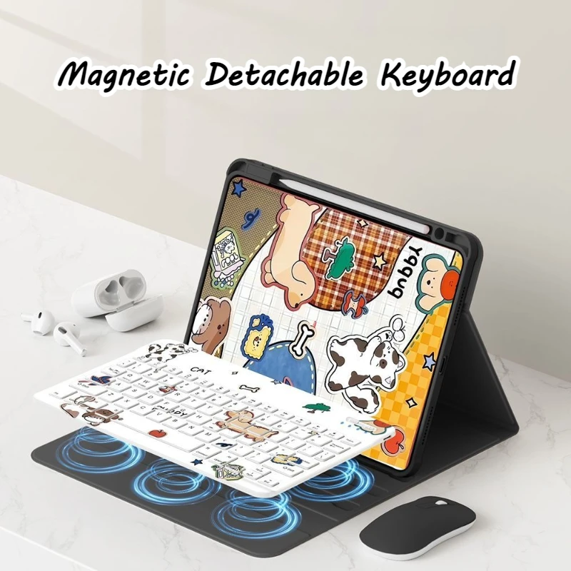 Cartoon Animal Print Xiaomi Pad Case with Detachable Bluetooth Keyboard & Mouse For 5/6S Pro 12.4in 7 Pro 11.2in Redmi Pad SE 11
Cartoon Animal Print Xiaomi Pad Case with Detachable Bluetooth Keyboard & Mouse For 5/6S Pro 12.4in 7 Pro 11.2in Redmi Pad SE 11