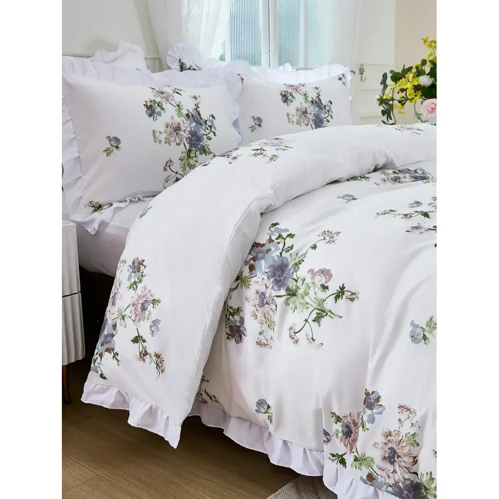 3 Pcs Ruffled Floral Printed Bedding Set 1 Duvet Cover 1 2 Pillowcase, Soft Breathable, Suitable For Hotel, Bedroom, Dormitory,
3 Pcs Ruffled Floral Printed Bedding Set 1 Duvet Cover 1 2 Pillowcase, Soft Breathable, Suitable For Hotel, Bedroom, Dormitory,