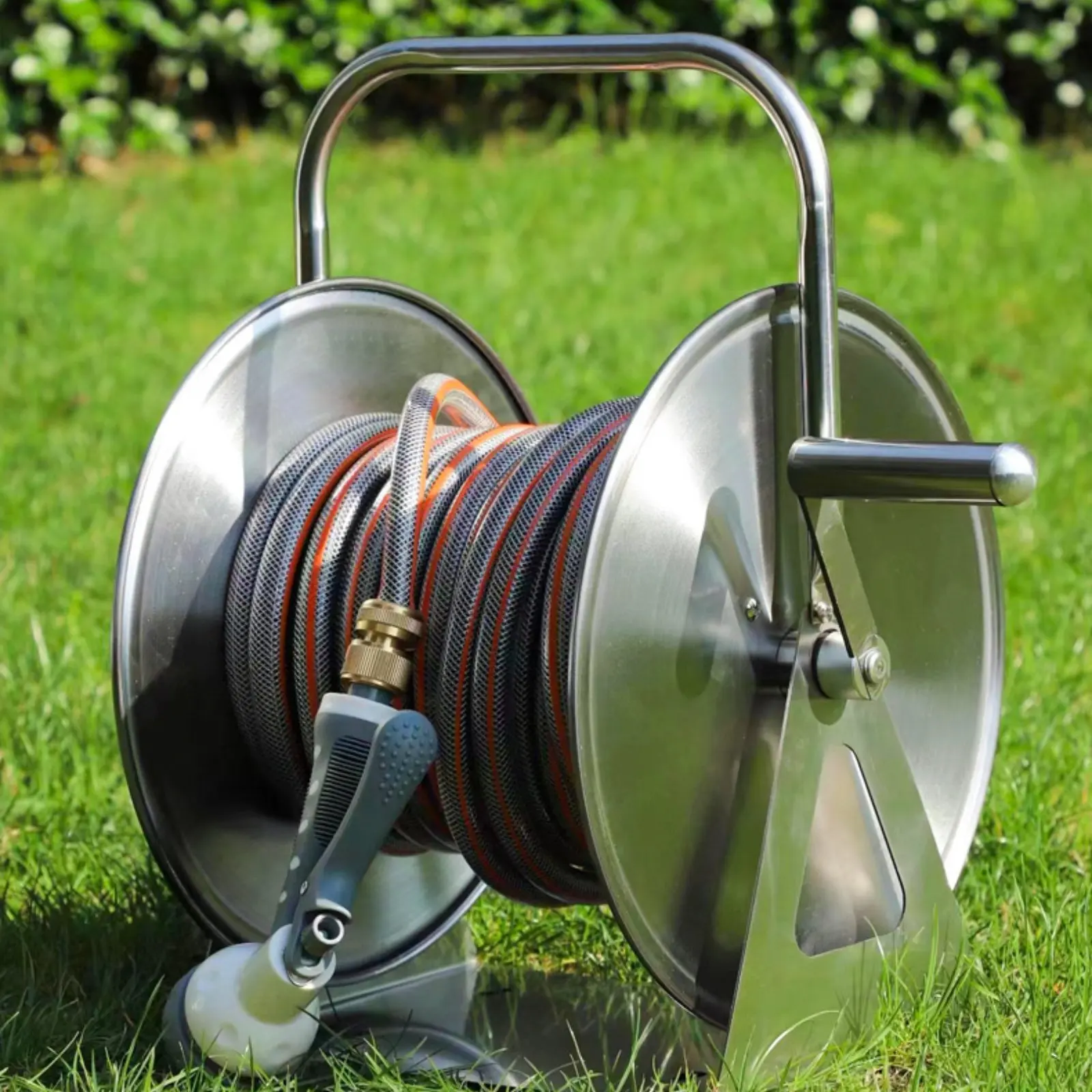 Stainless Steel Hose Reel Easy Winding Wall Mount Hose Holder Outdoor Storage Leak-Resistant for Garden, Yard
Stainless Steel Hose Reel Easy Winding Wall Mount Hose Holder Outdoor Storage Leak-Resistant for Garden, Yard