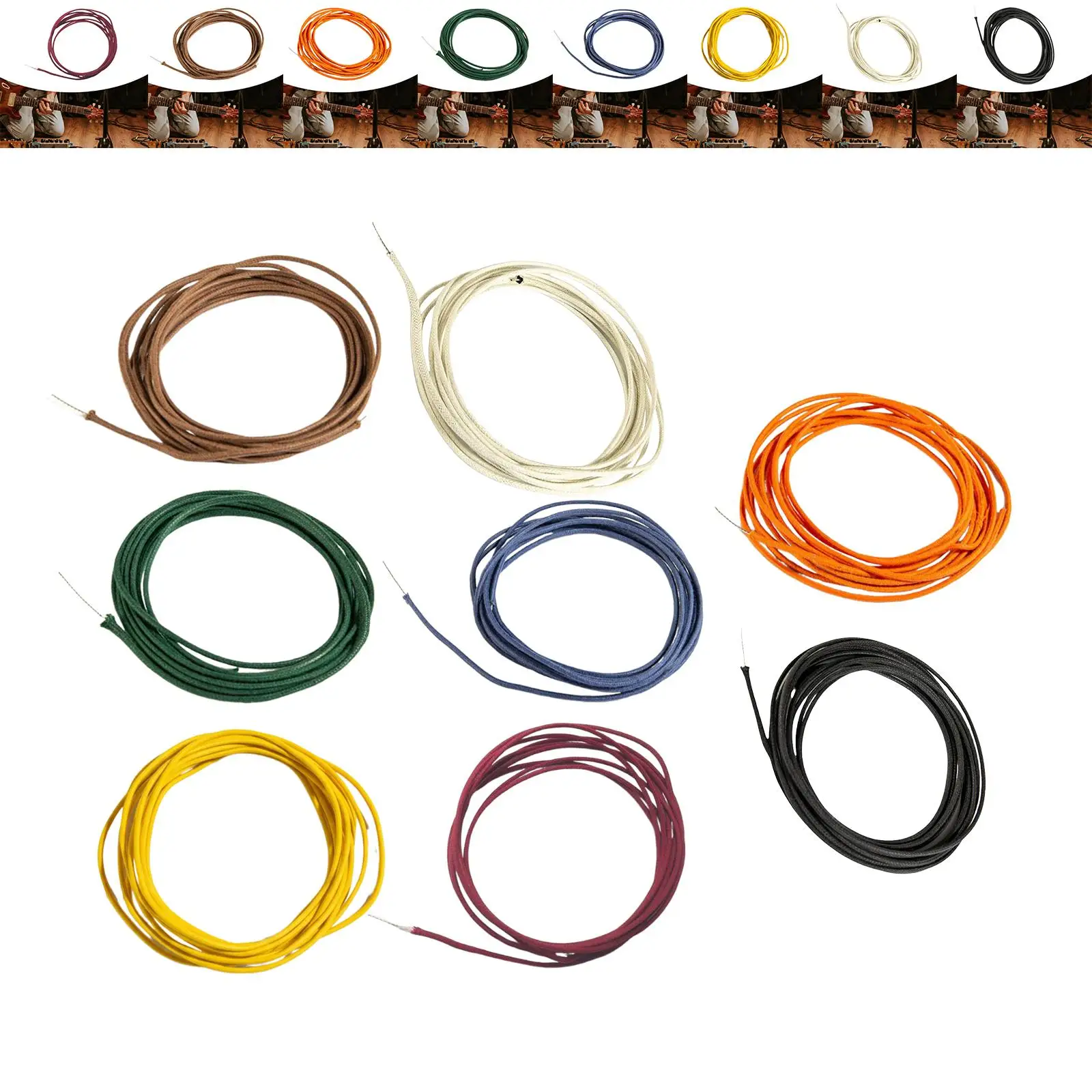 High Performance Guitar Bass Cable AWG22 10ft Pushback Cloth Covered Cord for Electric Guitar Accessories Pickup Repairs
High Performance Guitar Bass Cable AWG22 10ft Pushback Cloth Covered Cord for Electric Guitar Accessories Pickup Repairs