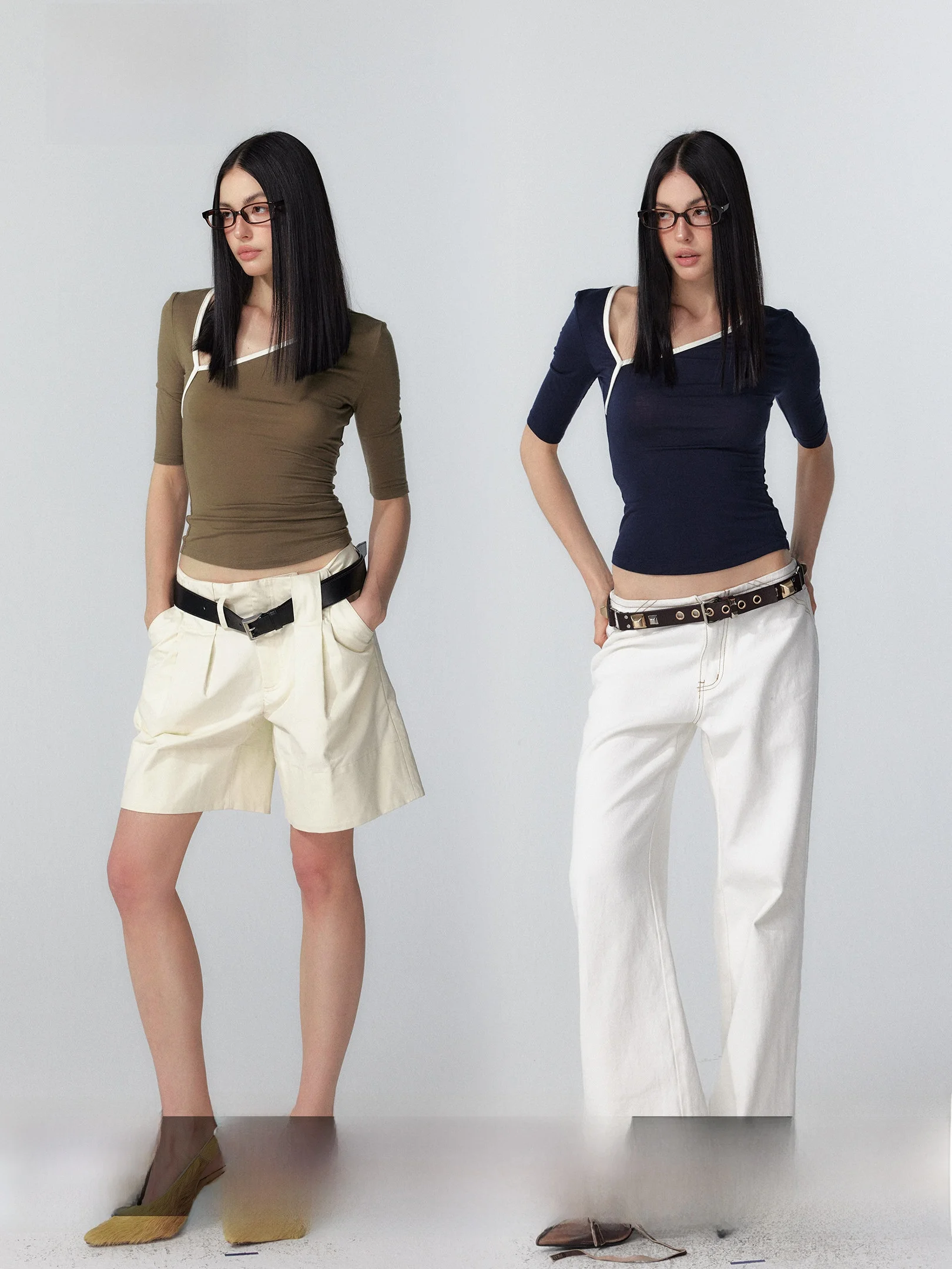 Three Goood Women's Slim Fit Base Shirt mid Sleeve Wool Lurex Shoulder Collision Color Inner Wear Casual Style Pure Color
Three Goood Women's Slim Fit Base Shirt mid Sleeve Wool Lurex Shoulder Collision Color Inner Wear Casual Style Pure Color
