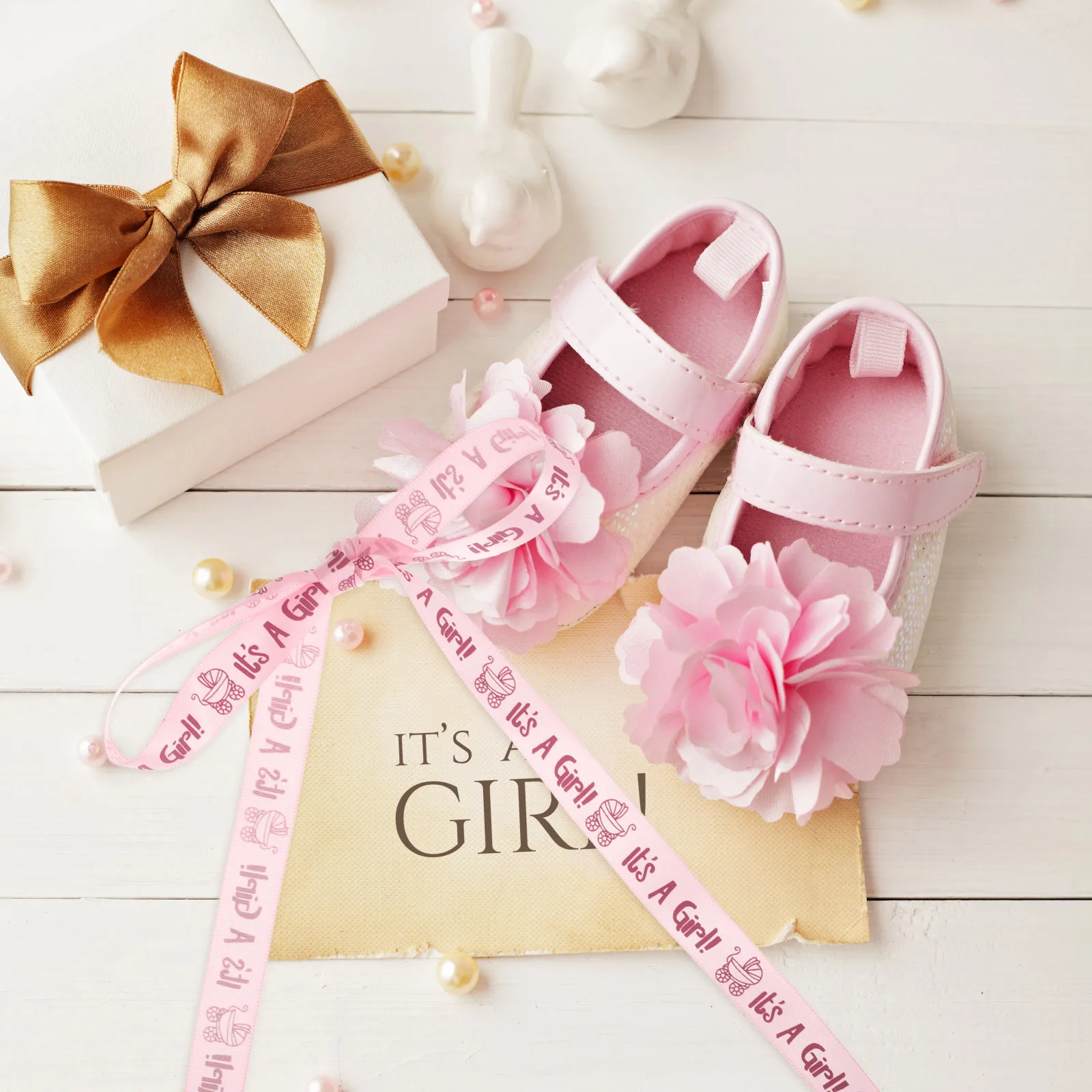 2 Rolls High Quality Satin Ribbon Durable Package Wrapping Ribbon Cuttable for Gift Baby Shower Party Decorations 
2 Rolls High Quality Satin Ribbon Durable Package Wrapping Ribbon Cuttable for Gift Baby Shower Party Decorations