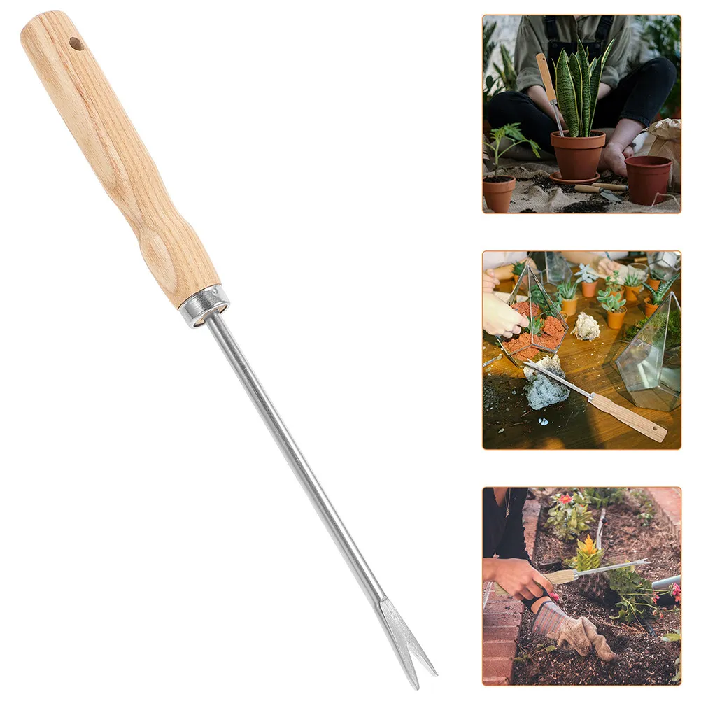 2Pcs Wooden Handle Iron Tip Grass Puller Tool for Dandelion Removal Weeding Soil Loosening Transplanting Seedlings Gardening
2Pcs Wooden Handle Iron Tip Grass Puller Tool for Dandelion Removal Weeding Soil Loosening Transplanting Seedlings Gardening