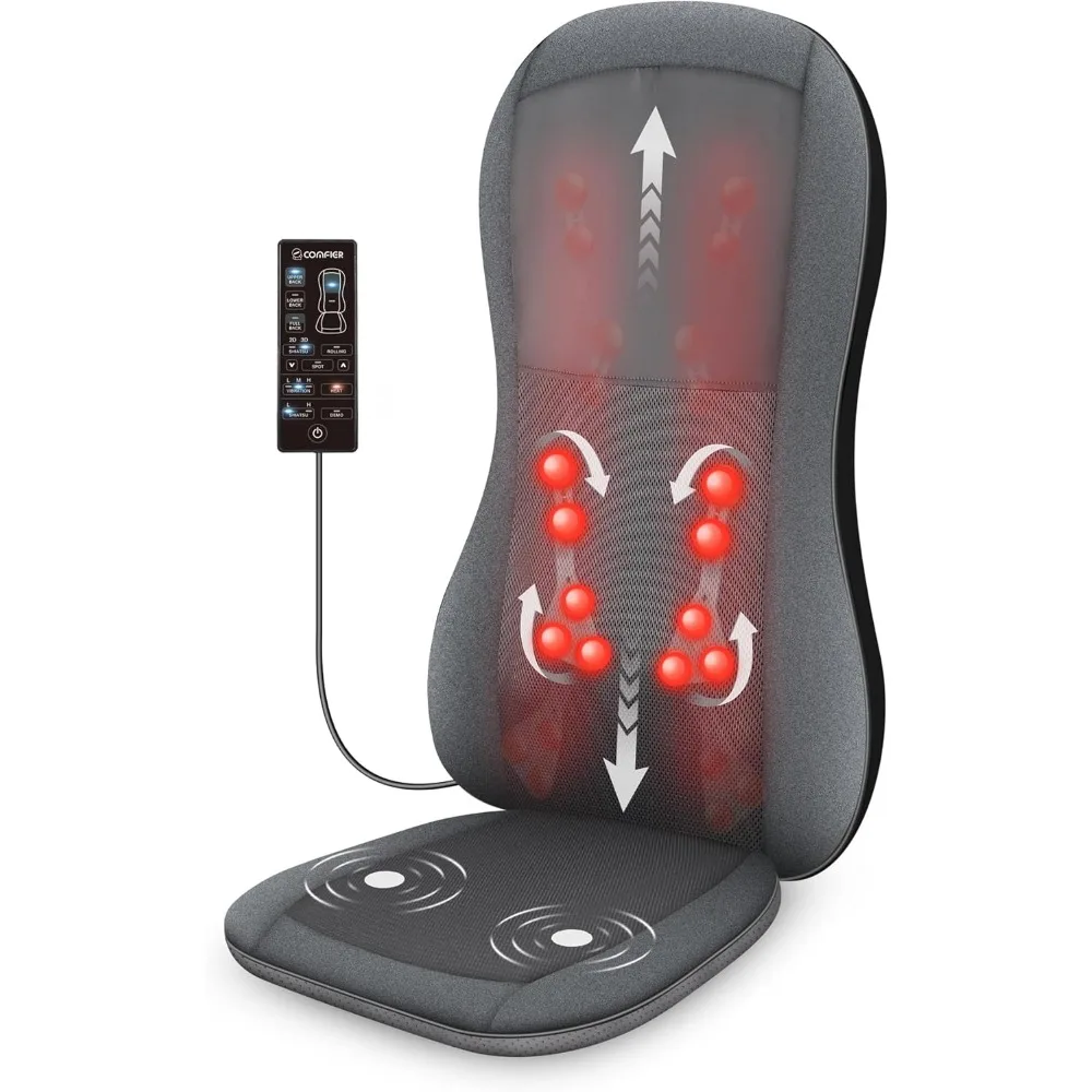 Shiatsu Full Back Massager with Heat and 2D/3D Massage Functions, Chair Seat Cushion with 10 Shiatsu Nodes
Shiatsu Full Back Massager with Heat and 2D/3D Massage Functions, Chair Seat Cushion with 10 Shiatsu Nodes