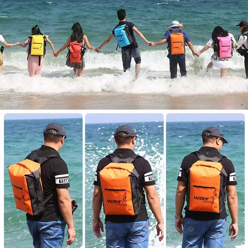 25L Swimming Waterproof material Swimming Bag Double Straps Rafting Sports Kayaking Canoeing Travel Kit Backpack Storage Bag
25L Swimming Waterproof material Swimming Bag Double Straps Rafting Sports Kayaking Canoeing Travel Kit Backpack Storage Bag 