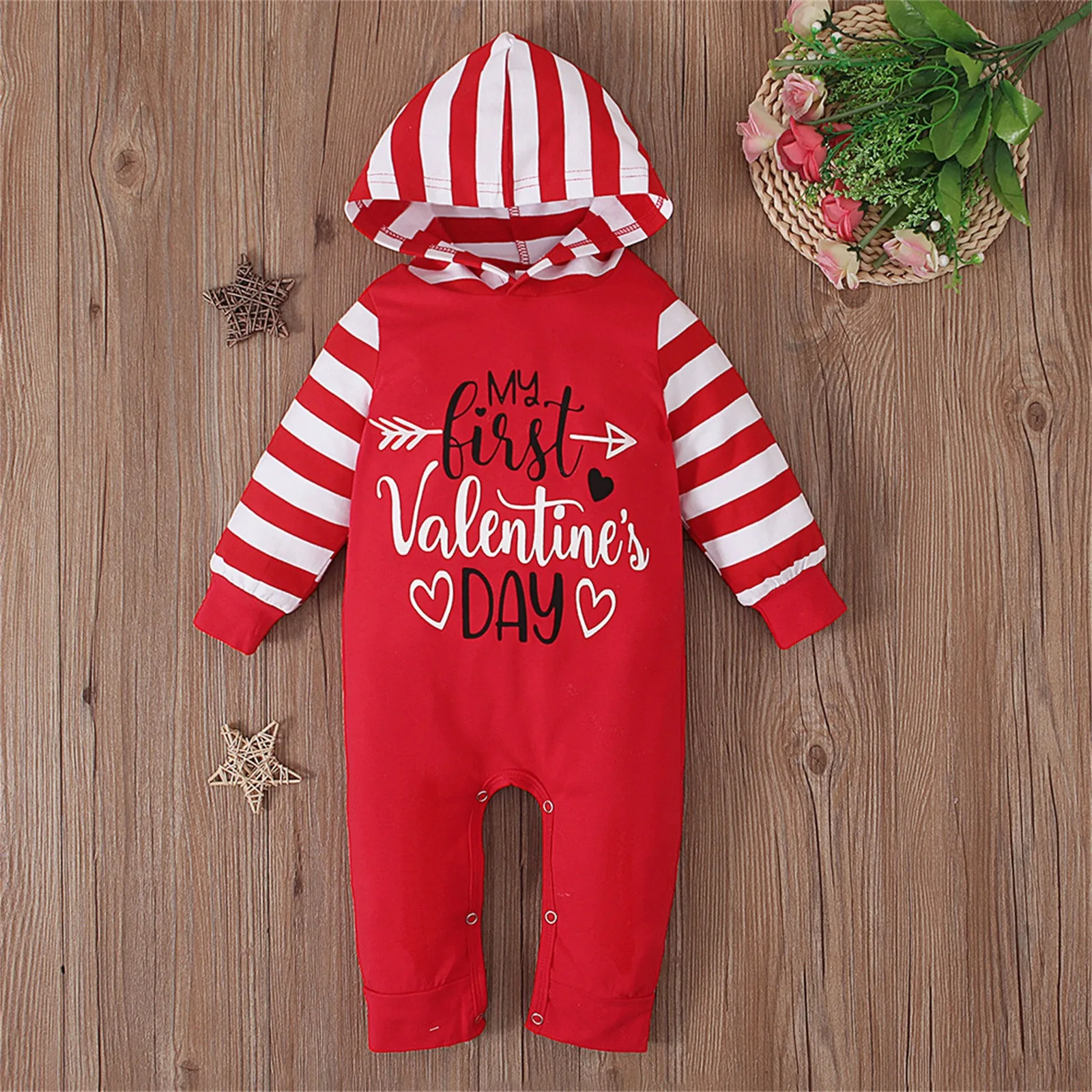 Одежда для маленьких мальчиков и девочек My First Valentine, комбинезон с капюшоном и буквенным принтом, полосатый комбинезон, одежда для малышей 0-18 месяцев, весна 2025 г.
Одежда для маленьких мальчиков и девочек My First Valentine, комбинезон с капюшоном и буквенным принтом, полосатый комбинезон, одежда для малышей 0-18 месяцев, весна 2025 г.