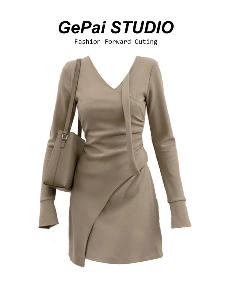 Korean Design Slim Fit Dr Trending ort Skirt Ele And Proper Dr High Waist A-Line Silhouette Long Sve V-Ne
Korean Design Slim Fit Dr Trending ort Skirt Ele And Proper Dr High Waist A-Line Silhouette Long Sve V-Ne