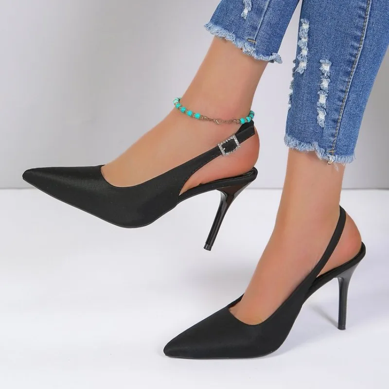 Pointed Thin Heel Simple Buckle Solid Color Baotou Open High Heel Sandals Fashion Comfortable Sexy Casual Banquet Women's Shoes
Pointed Thin Heel Simple Buckle Solid Color Baotou Open High Heel Sandals Fashion Comfortable Sexy Casual Banquet Women's Shoes