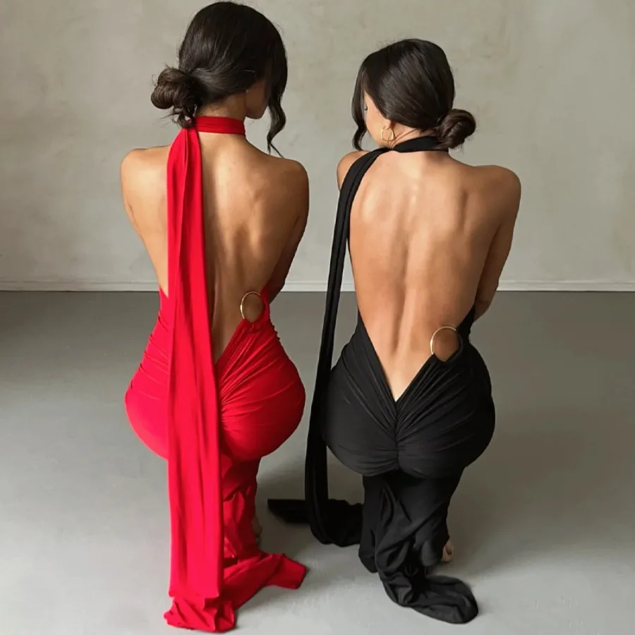 【New style】Fashion women's clothing summer new product sexy backless pleated slim sleeveless dress women's dress dress
【New style】Fashion women's clothing summer new product sexy backless pleated slim sleeveless dress women's dress dress