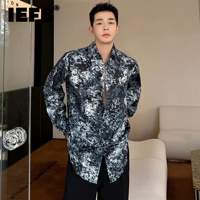 IEFB Male Shirt New Chinese Style Ink Painting Printing Turn-down Collar Contrast Color Men's Long Sleeve Shirts Casual 9C4968
IEFB Male Shirt New Chinese Style Ink Painting Printing Turn-down Collar Contrast Color Men's Long Sleeve Shirts Casual 9C4968
