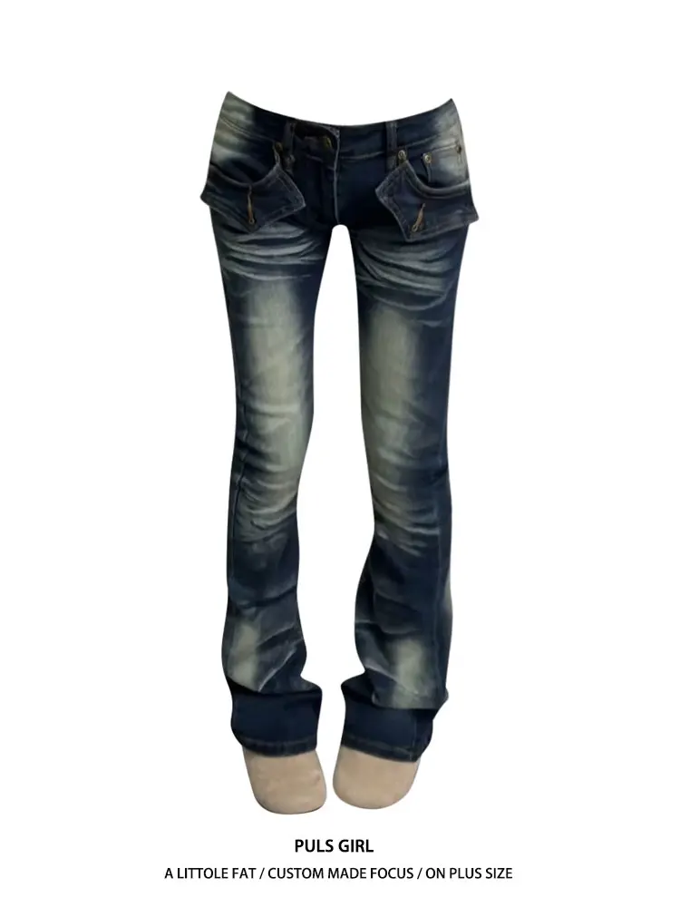 Retro American Large Size Denim Jeans Women's Micro Flared Washed Embroidered Slim Fit Long Pants Casual High Waist Pants
Retro American Large Size Denim Jeans Women's Micro Flared Washed Embroidered Slim Fit Long Pants Casual High Waist Pants