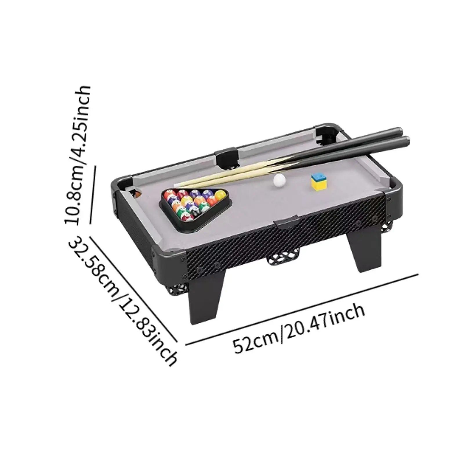 Compact Mini Pool Table with 16 Balls 2 Cues and Accessories Wooden Toy for Family Home Office Travel
Compact Mini Pool Table with 16 Balls 2 Cues and Accessories Wooden Toy for Family Home Office Travel