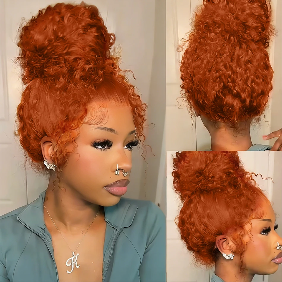 Orange Ginger 100% Human Hair Wig 360 Full Lace Wigs 350 Colored Lace Front Wigs Deep Wave 13x6 HD Lace Frontal Wigs For Women
Orange Ginger 100% Human Hair Wig 360 Full Lace Wigs 350 Colored Lace Front Wigs Deep Wave 13x6 HD Lace Frontal Wigs For Women