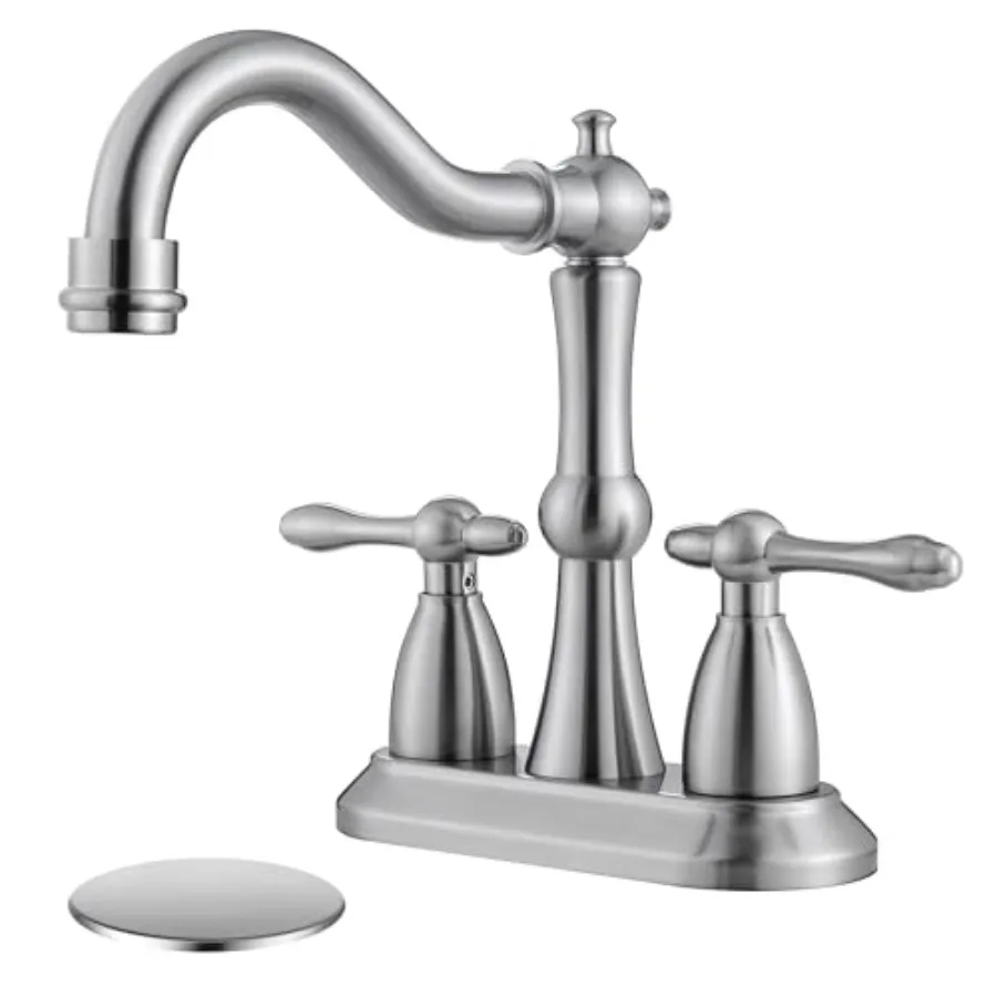 Bathroom Sink Faucet Stainless Steel Centerset Antique Bathroom Faucet with Drain and Supply Hose 4 in Sink Faucet for Bathroom
Bathroom Sink Faucet Stainless Steel Centerset Antique Bathroom Faucet with Drain and Supply Hose 4 in Sink Faucet for Bathroom