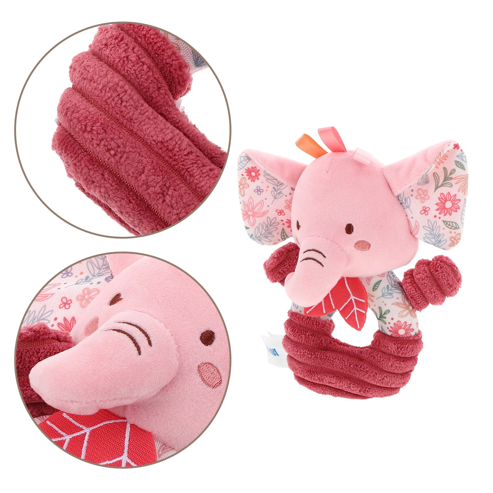 Pink Newborn Hand Rattle Soft Elephant Interactive Sensory Ring for Infant Motor Skill Development Newborn Rattle
Pink Newborn Hand Rattle Soft Elephant Interactive Sensory Ring for Infant Motor Skill Development Newborn Rattle