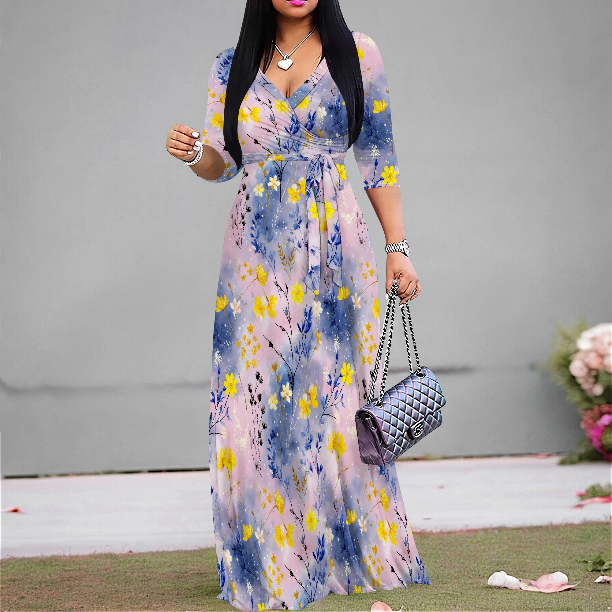 Boho Floral Long Dress Women's 2025 Spring New Arrival Casual Beach Party Dress S-3XL
Boho Floral Long Dress Women's 2025 Spring New Arrival Casual Beach Party Dress S-3XL