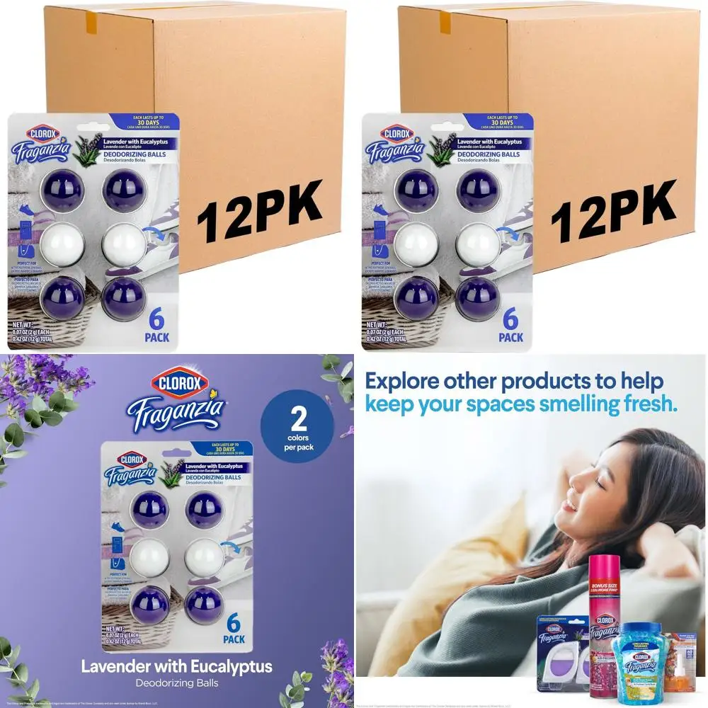 Lavender & Eucalyptus Fragranced Balls - 6-Pack Shoe & Gym Bag Fresheners, No Batteries Needed
Lavender & Eucalyptus Fragranced Balls - 6-Pack Shoe & Gym Bag Fresheners, No Batteries Needed