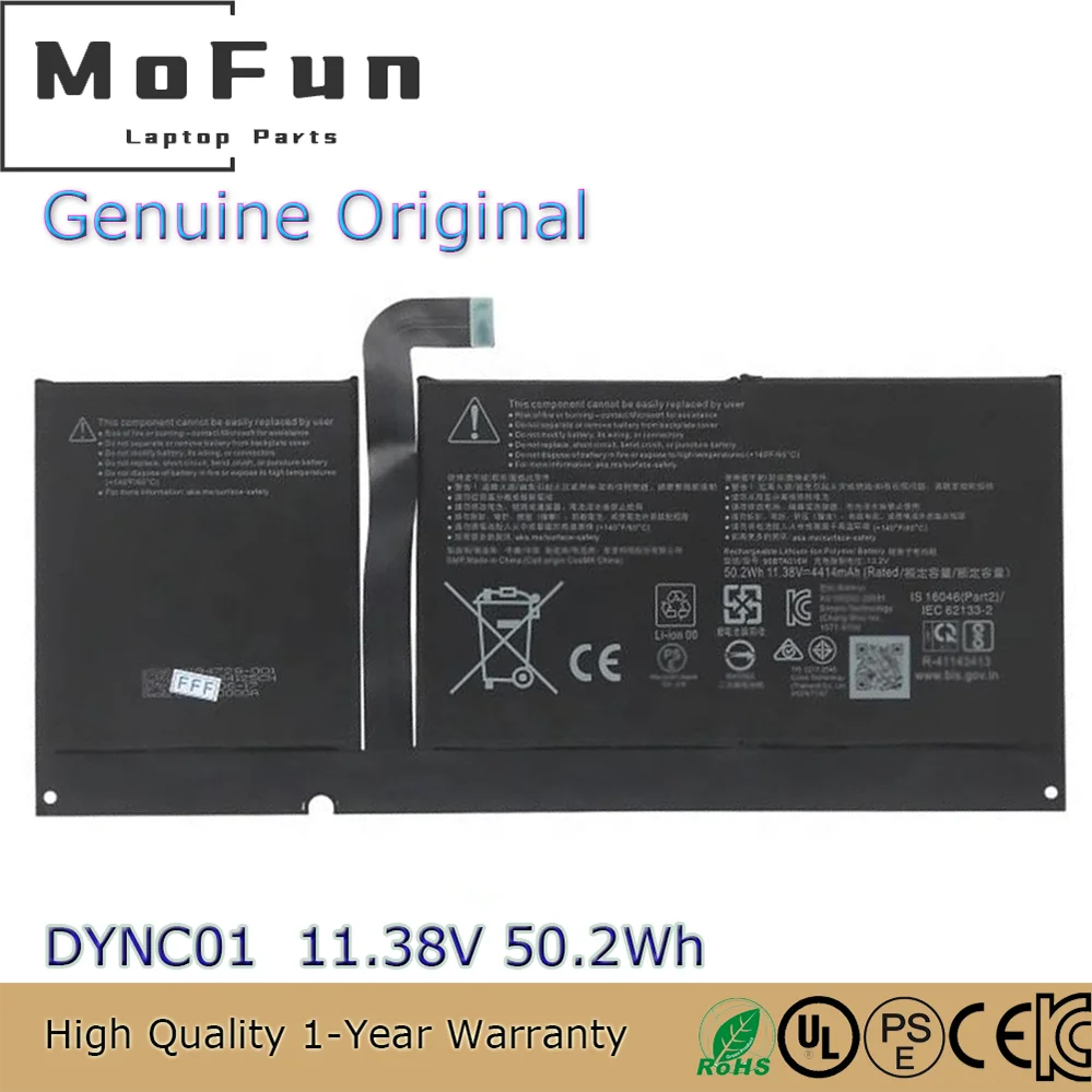 New Original G3HTA056H 7.58V 38.2Wh Notebook Battery for Microsoft Surface Pro X 1876 MQ03 G3HTA060H
New Original G3HTA056H 7.58V 38.2Wh Notebook Battery for Microsoft Surface Pro X 1876 MQ03 G3HTA060H