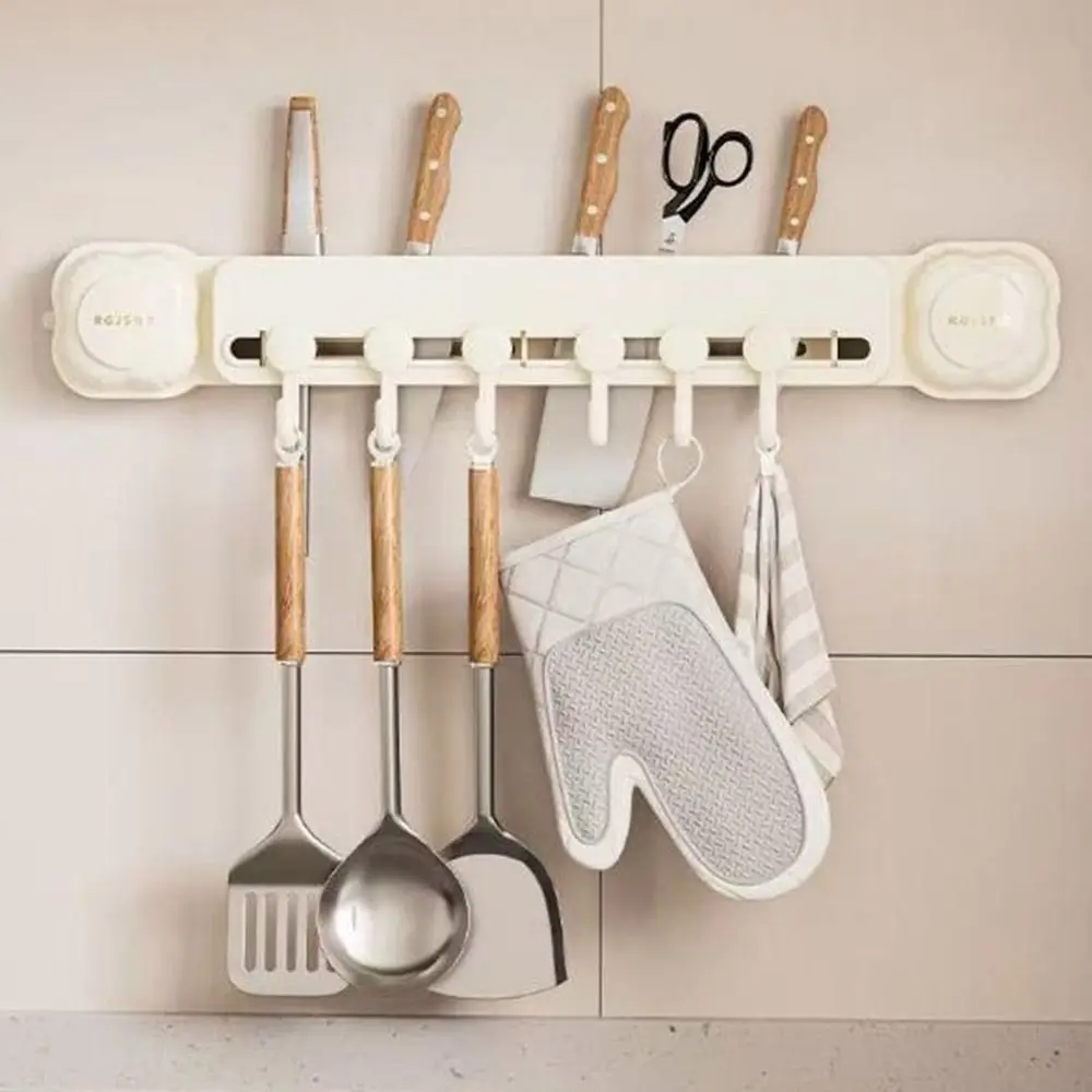 Wall Mounted Kitchen Storage Rack Punch Free Space Saving Wall Cutter Holder Plastic with 6 Hooks Cutlery Storage Rack for Home
Wall Mounted Kitchen Storage Rack Punch Free Space Saving Wall Cutter Holder Plastic with 6 Hooks Cutlery Storage Rack for Home