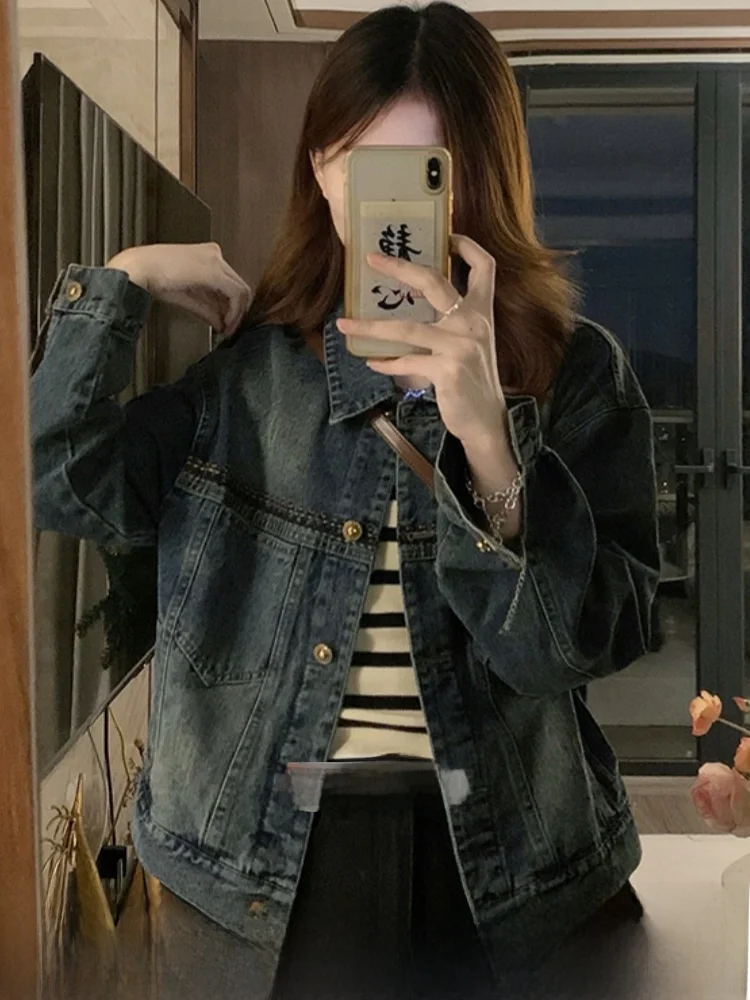 Retro Denim Jaet Women's Loose Slimming Design Spring Autumn Top Button Long Sve Casual Sle Other Material 00%
Retro Denim Jaet Women's Loose Slimming Design Spring Autumn Top Button Long Sve Casual Sle Other Material 00%