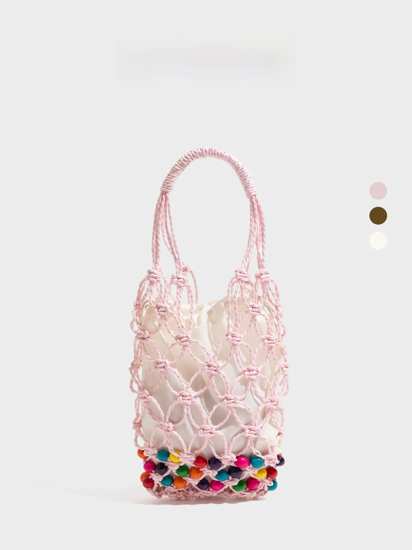 Handmade Bead Woven Beach Bag Spring 2026 Dopaamine Hollow out Vacation Handheld Tote Youthful Macaron Style Mixed Material
Handmade Bead Woven Beach Bag Spring 2026 Dopaamine Hollow out Vacation Handheld Tote Youthful Macaron Style Mixed Material