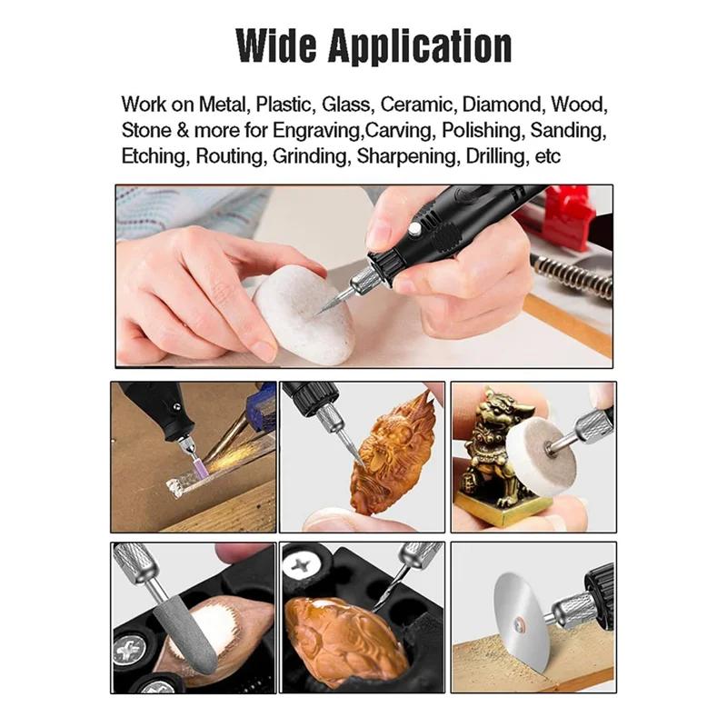 AB08-Engraving Tool Kit, Electric Corded Engraver Pen DIY Rotary Tool For Glass Wood Metal Plastic US Plug
AB08-Engraving Tool Kit, Electric Corded Engraver Pen DIY Rotary Tool For Glass Wood Metal Plastic US Plug