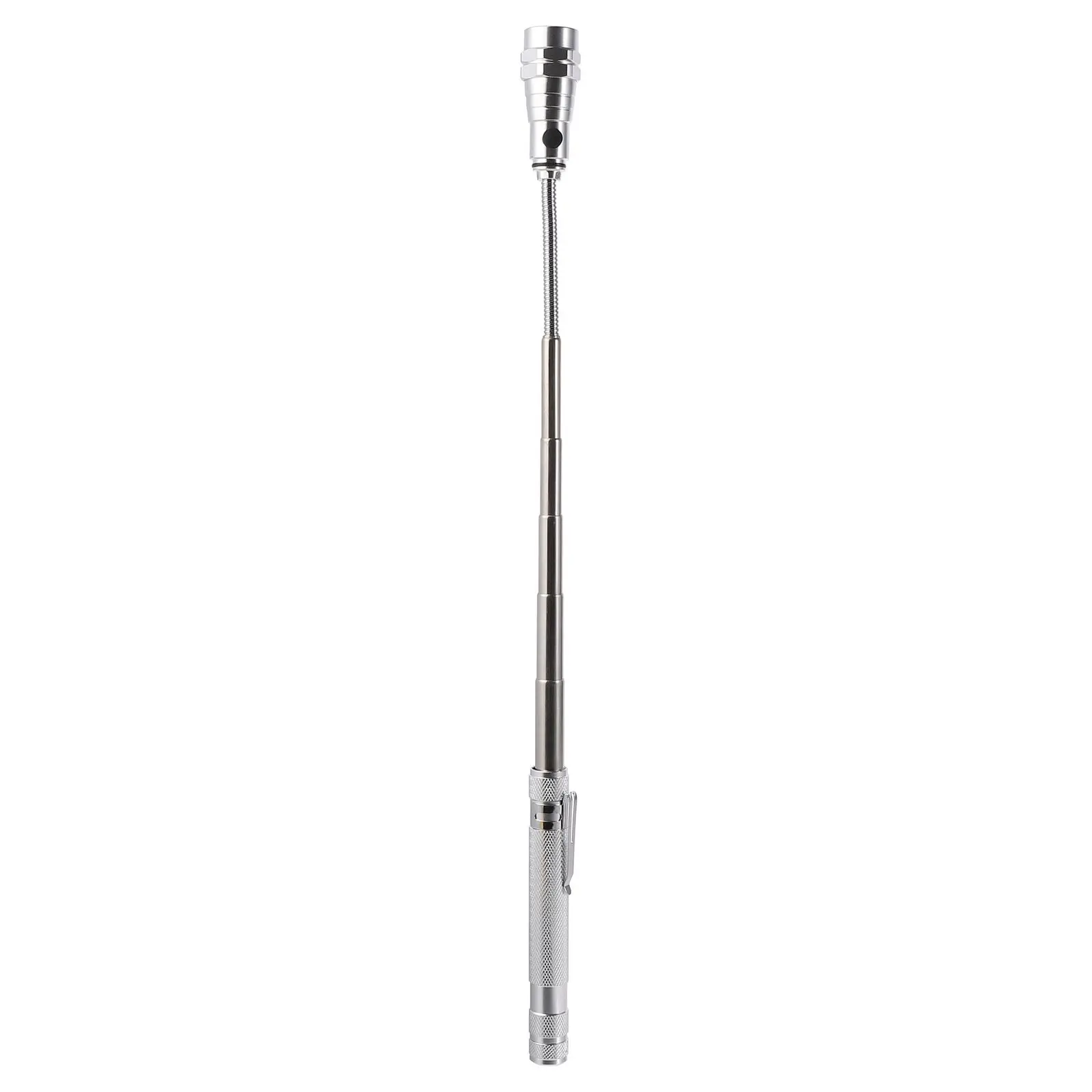Telescopic Flashlight Extendable Pickup Tool 3LED Silver Aluminum Alloy Rotatable Soft Tube Handy Tool for Mechanics
Telescopic Flashlight Extendable Pickup Tool 3LED Silver Aluminum Alloy Rotatable Soft Tube Handy Tool for Mechanics