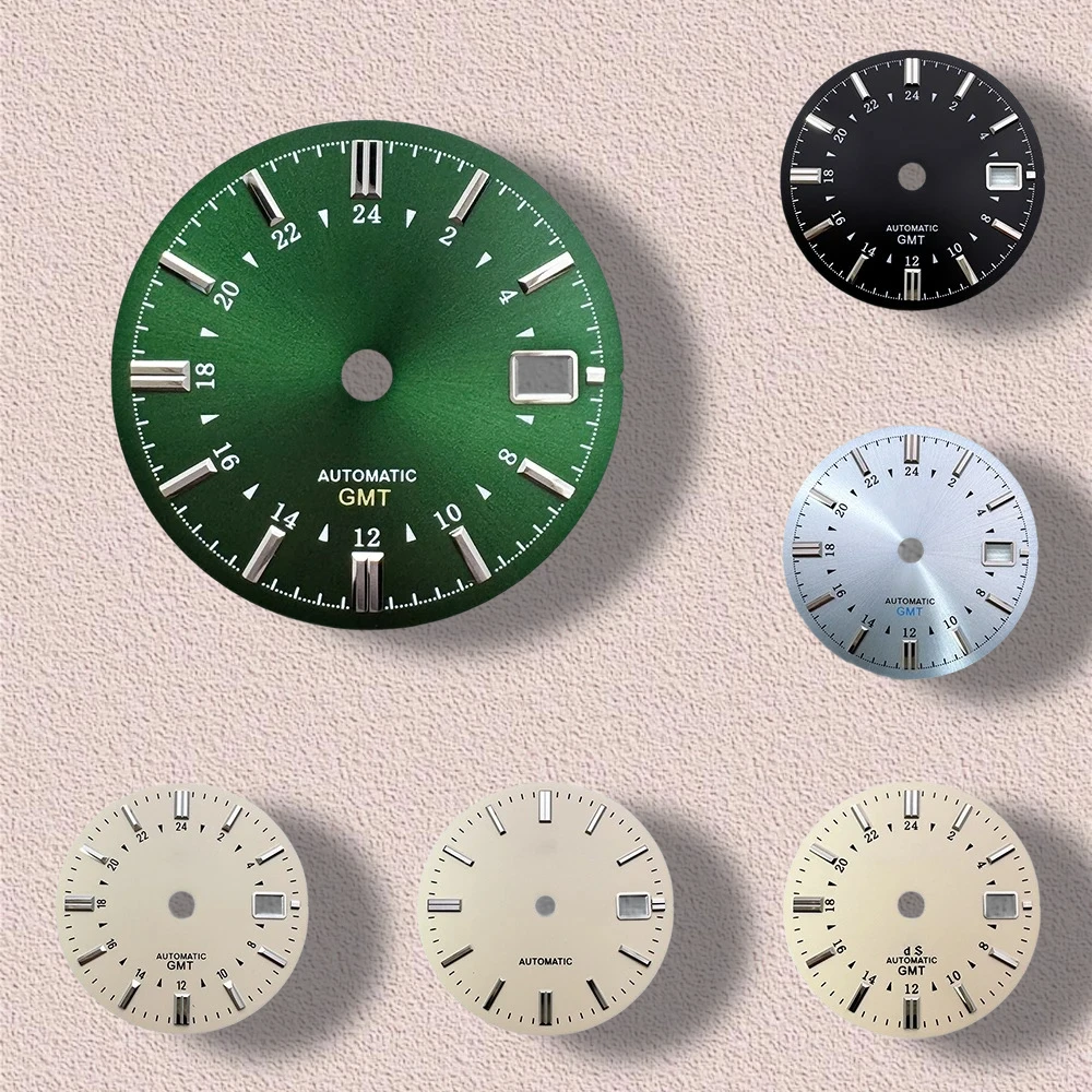 31mm GS Logo GMT Dial With Sun Pattern Grand S Dial Suitable For NH34/35/36 Movement High Quality Watch Accessories
31mm GS Logo GMT Dial With Sun Pattern Grand S Dial Suitable For NH34/35/36 Movement High Quality Watch Accessories 